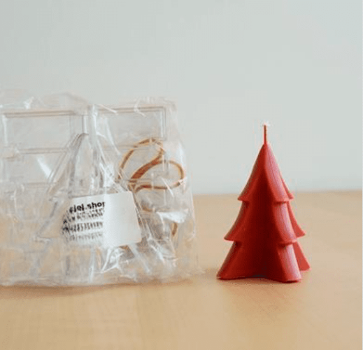 Christmas Tree Deer Small House Plastic Candle Mold With Screw Fixation