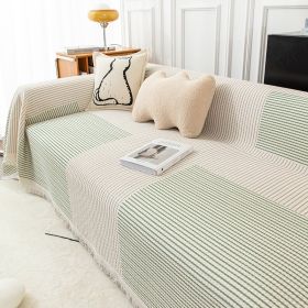 Striped Sofa Towel Anti-cat Scratch Protector Multi-function Blanket (Option: Dream of Summer Night-180x380cm)