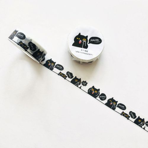 Cute Cat And Paper Adhesive Tape Decorative Tapes Girl Cute Collage Basic Journal Decoration Notebook 6 Models