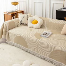 Striped Sofa Towel Anti-cat Scratch Protector Multi-function Blanket (Option: Flight diary-180x340cm)