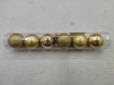 Christmas Tree Decoration Pendant Electroplated Ball Set (Option: Gold-4CM)