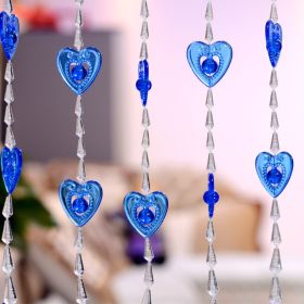 Household Plastic Crystal Acrylic Door Chain Decoration (Option: Transparent blue-130x130)