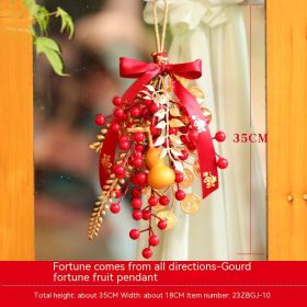 New Year Spring Festival Simulation Fruit Pendant Home Decoration (Option: Red Gourd Fruit)
