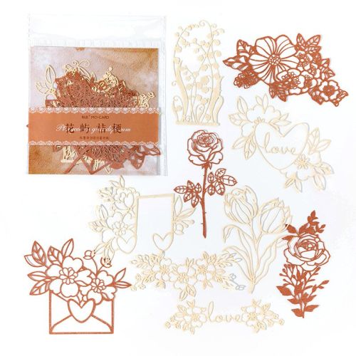 Material Paper Lace Love Series Hollow Lace Journal Decoration 10 Pieces