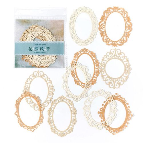 Material Paper Lace Love Series Hollow Lace Journal Decoration 10 Pieces
